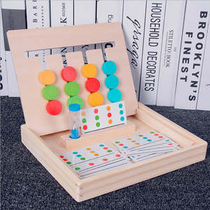 Giochi logici Montessori giocattolo educativo per la <span class=keywords><strong>matematica</strong></span> a colori precoci per bambini <span class=keywords><strong>gioco</strong></span> in legno a quattro colori - Product Image 2