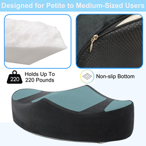 Coussin de rehaussement des fesses en mousse à mémoire de forme avec support dorsal – Ensemble de coussins confortables et fermes – Coussin BBL pour les fesses - Product Image 3