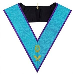 Unisex Masonic regalia Officer's COLLAR Music Master สำหรับ memphphasis miraim Church Rite ใช้เสื้อผ้าผู้ใหญ่ - Product Image 1