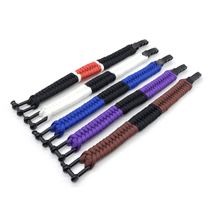 Diversi tipi 550 <span class=keywords><strong>bracciale</strong></span> <span class=keywords><strong>Paracord</strong></span> all'aperto di sopravvivenza intrecciato braccialetti di corda con dimensioni regolabili nastro brasiliano Jiu-Jitsu - Product Image 2