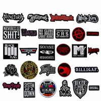 Écussons brodés personnalisés Rock Punk Biker à thermocoller pour vêtements et vestes, vente en gros OEM