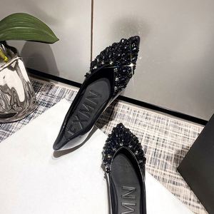 2026 Spring New Silver Metallic <b>Pointed</b> <b>Toe</b> <b>Flat</b> Shoes for Women Plus Size Comfortable Soft Sole Ballet <b>Flats</b> Pumps - Product Image 1