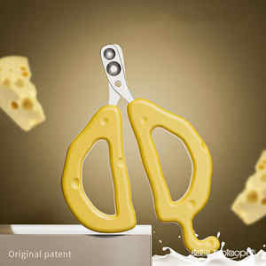 <span class=keywords><strong>Fromage</strong></span> original double trou coupe-ongles pour animaux de compagnie toilettage pour animaux de compagnie facile coupe-ongles professionnel - Product Image 1