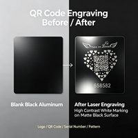 Placa de Identificación de Aluminio con Acabado en Níquel Negro de Estilo Moderno, Letrero Metálico Personalizado con Logotipo, Código QR, Impresión por Serigrafía, Forma Personalizada