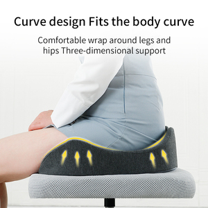 Coussin de siège carré en mousse à mémoire de forme pour chaises de bureau, sièges de voiture, amovible, lavable, ergonomique pour soulager les douleurs du coccyx et la sciatique - Product Image 4