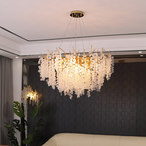 Modern Luxury Crystal Chandelier Aluminium Branch <strong>Bracket</strong> Living Room Pendant Lamp Dining Room Villa <strong>Ceiling</strong> Hanging <strong>Lights</strong> - Product Image 1