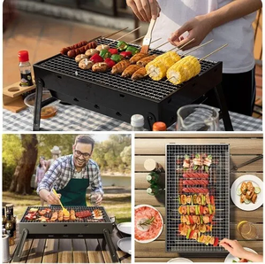Parrilla Portátil Plegable de Carbón para Camping, Mesa de Barbacoa Plegable sin Humo con Altura Ajustable - Product Image 4