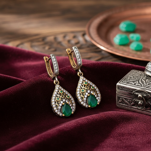 Boucles d'oreilles en argent Sterling 925 avec Zircon, fabrication artisanale, vente en gros - Product Image 3