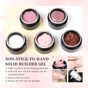 Gel dur anti-adhésif 15 ml pour extension d'ongles, gel sculptant pour modelage 3D de fleurs, façonnage d'ongles, gel solide en gros - Product Image 3