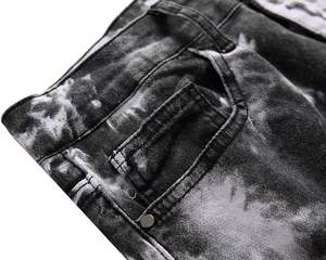 Jeans imprimés décontractés à la mode pour hommes, pantalons de jogging skinny extensibles, imprimés sur mesure - Product Image 6