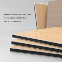 Panneau composite en aluminium à grain de bois pour armoires de cuisine