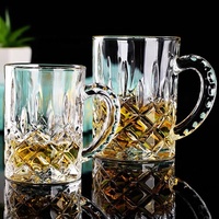 Verre à bière en verre sodocalcique incassable, transparent, classique, personnalisé, unique, avec motif en relief, durable et écoresponsable