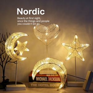 LED Girly-Style Decorative Lights Heart-Shaped <b>Mini</b> <b>Table</b> Lamp DIY Starry Night Light Room Holiday Accent Lighting - Product Image 1