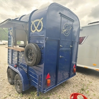 Vente flash Remorque à chevaux Food truck Chariot à glaces Bar à bière mobile Restauration de rue Remorque à chevaux vintage personnalisée pour les fêtes