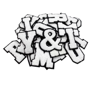 Bán Buôn Sẵn Sàng Để Tàu Thân Thiện Với Môi Chenille Các Bản Vá Lỗi Biểu Tượng Màu Trắng Thư Thêu Sắt Trên Kỹ Thuật Sequins Cho Hat Trang Trí Nội Thất - Product Image 1