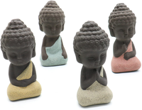 Vente en gros de figurines de thé traditionnelles chinoises en argile Zisha, plateau du zodiaque Dragon, statues de Bouddha riant, animaux en céramique pour le thé Gongfu, moines