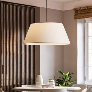 <span class=keywords><strong>Lampadario</strong></span> luce da soggiorno <span class=keywords><strong>bianco</strong></span> appeso a filo regolabile <span class=keywords><strong>paralume</strong></span> in tessuto a Led luce a sospensione da cucina isola - Product Image 3