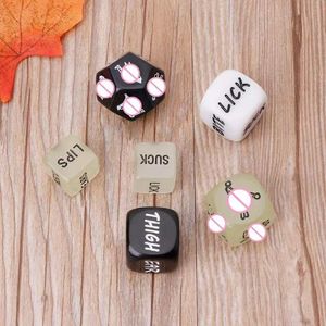 Dados sexuales divertidos para parejas con letras en inglés, diseño de posturas de amor, <span class=keywords><strong>juego</strong></span> auditivo, impermeables, 16x25mm, blanco/negro - Product Image 4