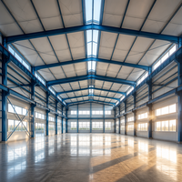 Atelier de réparation automobile préfabriqué en structure métallique populaire, entrepôt de stockage de motos, vente en gros et au détail directe d'usine
