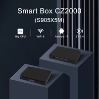 Boîtier TV Android Factory CZ2000 S905X5M 2GB 16GB 4GB 32GB WiFi 6 RTC, réinitialisation automatique, lecteur multimédia intelligent pour hôtel, OEM