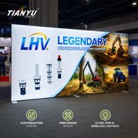 Présentoir de Magasin Rétroéclairé avec Étagère à Produits, Boîte à Lumière LED Pliable, Graphiques Personnalisés, Montage Sans Outil, Promotion en Magasin