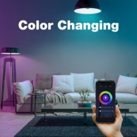Prêt à expédier Ampoules LED intelligentes Tuya 120V BR30 RGB+CCT 9W Wifi Contrôle par application Lumière à intensité variable E26 pour salon/chambre