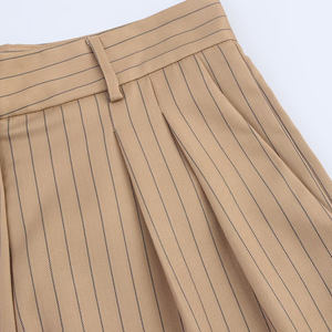 ZATRHMBM primavera e autunno 2025 <span class=keywords><strong>donna</strong></span> nuova moda <span class=keywords><strong>pantaloni</strong></span> a pieghe a righe stile retrò con tasca laterale a vita alta <span class=keywords><strong>pantaloni</strong></span> da <span class=keywords><strong>donna</strong></span> - Product Image 4