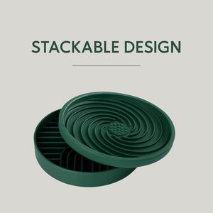Meilleures ventes : Ensemble d'alimentation pour animaux de compagnie, comprenant un bol anti-glouton pour chien et un tapis d'alimentation en silicone, antidérapant et imperméable, avec rebords hauts - Product Image 4