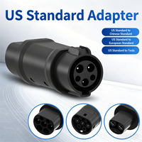 Adaptor Tipe 1 ke Tipe 2 Grosir Adaptor Pengisian Daya EV Tipe 1 ke Tipe 2 32A 250V Konverter SAE J1772 ke IEC 62196