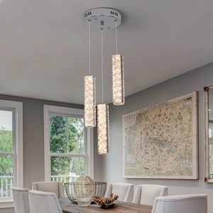 Chúng Tôi Kho Tùy Chỉnh 3 Đầu Hiện Đại Thông Minh Đèn Chùm Pha Lê Cho Căn Hộ Khách Sạn Trang Trí Mặt Dây Chuyền Đèn - Product Image 2