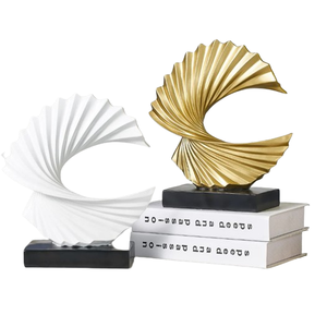 Adorno de Metal de estilo contemporáneo, decoración artística minimalista abstracta de lujo para el hogar y el Hotel, artículo decorativo de escritorio abstracto - Product Image 4