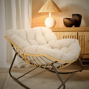 Fauteuil Papasan Royal DB en forme d'œuf, pliable, en rotin tressé, chaise longue d'extérieur, mobilier de jardin, design moderne - Product Image 3