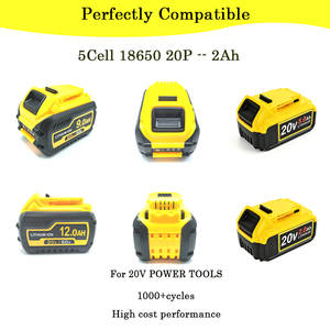 Geliştirilmiş Uzun Ömürlü Pil 20V/60V MAX Lityum Yedek Pil, Matkap, Darbeli Matkap, Daire Testere, Yaprak Üfleyici, Çim Biçme Makinesi için - Product Image 1