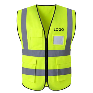 Gilet de Sécurité Réfléchissant Haute Visibilité Multipoches Personnalisé Veste de Signalisation Vêtement pour Ouvrier du Bâtiment - Product Image 1