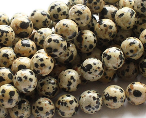 Jaspe Dálmata Natural Liso Crema Negro 3-10mm Cuentas para Joyería, Tobillera, Pulsera de Mujer, 15 Pulgadas, Rondelles, Hilos, Venta al por Mayor AMARA - Product Image 6