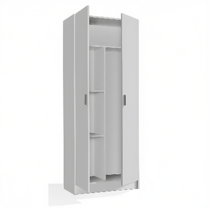 ตู้เก็บของอเนกประสงค์ 2 ประตู พร้อมที่เก็บไม้กวาด สูง 180 ซม. กว้าง 73 ซม. ลึก 37 ซม. สำหรับจัดเก็บในครัว - Product Image 3