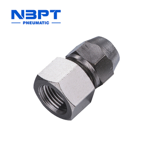 Raccord de tube union droit coudé à 90 degrés en laiton SM-V avec des tailles d'extrémité égales pour les connexions pneumatiques - Product Image 2