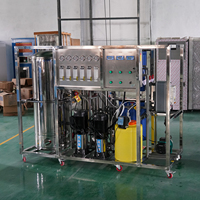 Purificateur d'eau EDI à double étage 250 LPH pour alimentation de chaudière d'usine électrique 18,25 MOhm cm avec pompe à eau brute