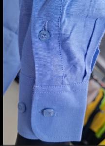 Camicie eleganti ricamate alla moda a maniche lunghe business casual Polo <span class=keywords><strong>oxford</strong></span> camicie da uomo in <span class=keywords><strong>slim</strong></span> <span class=keywords><strong>fit</strong></span> blu - Product Image 5