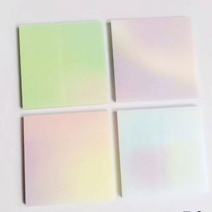 200 Sheet Ultra-Fine Semi-Translucent Color PET Material Self-Adhesive <b>Bookmarks</b> & Index Sticky Notes for Office or School Use - Product Image 2