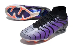 Fabricante al por mayor de tacos de fútbol personalizados AG uñas al aire libre de estilo de moda zapatos de fútbol