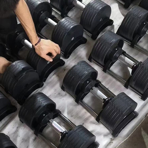 Adjustable Dumbbell Gym Equipment 2KG 20KG Home Training Rubber Iron Body <strong>Function</strong> Steel Material Custom Logo Trusted <strong>Supplier</strong> - Product Image 2