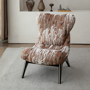 เก้าอี้พักผ่อนดีไซน์หรูหราทันสมัย หุ้มเบาะแบบ Wingback ลายโดดเด่น <span class=keywords><strong>ขา</strong></span>โลหะ - Product Image 3