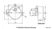 Moteur synchrone à aimant permanent monophasé TY-50A 50Hz AC220-240V 5/6RPM CCW 4W à arbre rond avec trou de broche