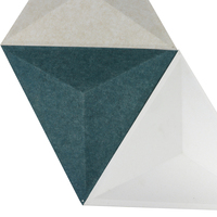 Panneaux acoustiques muraux en feutre RPET autocollants hexagonaux et carrés, fibres de polyester recyclées, réduction du bruit, décorations murales
