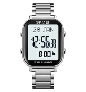 Reloj de Oración Musulmán <span class=keywords><strong>Al</strong></span> <span class=keywords><strong>Fajar</strong></span> 2024, Reloj Azan de Lujo SKMEI, Reloj Islámico de Mano con Dirección de la Qibla, Modelo 2135 - Product Image 2