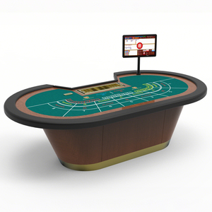Customized Wooden High Class Professional Oval Luxury Antique Gambling Gaming Baccarat Poker Card <strong>Table</strong> Casino For Sale - Product Image 3
