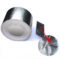 Ruban FSK renforcé 3 voies en aluminium, feuille de protection HVAC, feuille de protection en fibre de verre Kraft, ruban FSK, découpe 25-1200mm