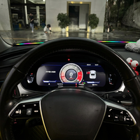 Écran de tableau de bord numérique 12,3 pouces haut de gamme pour voiture, écran de cockpit virtuel, remplacement direct pour Audi A6/A7 2013-2018, noir