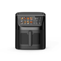 Penjualan Langsung Pabrik, Air Fryer Digital Multifungsi Kapasitas Besar 10L, Stainless Steel Persegi, Layar Sentuh, Jendela Transparan